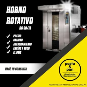 Horno Rotativo BG 90/15 - 15 Bandejas 90 x 70- Gas- Gas Oíl