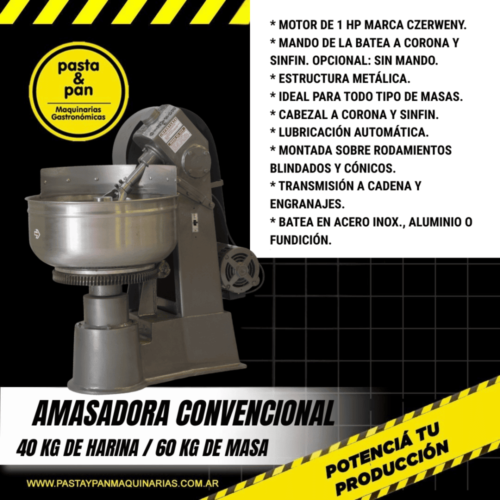 AMASADORA CONVENCIONAL MB 40 KG HARINA AMASADORA CONVENCIONAL MB 40 KG HARINA